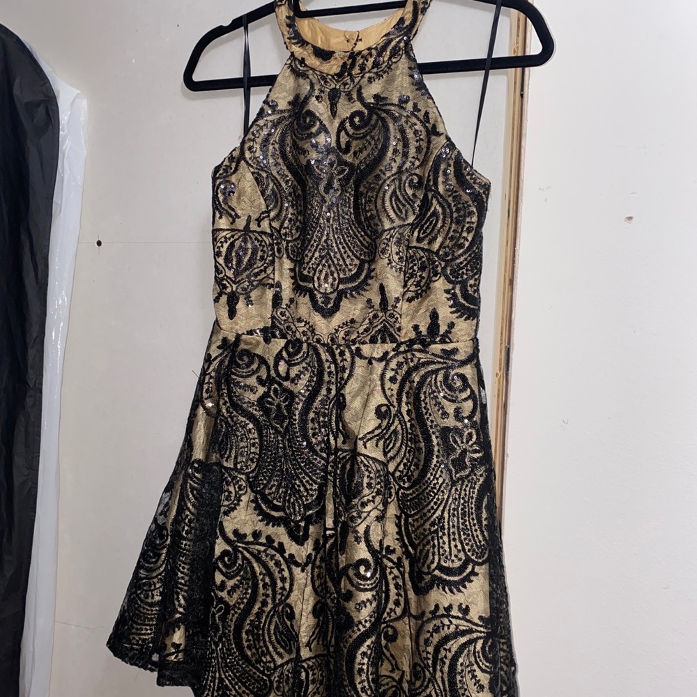 Windsor Black and Gold Vintage Party Dress